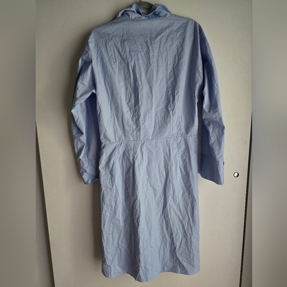 NWT $425 Vince Long-Sleeve Short Wrap Shirtdress Size 8 - Picture 6 of 16